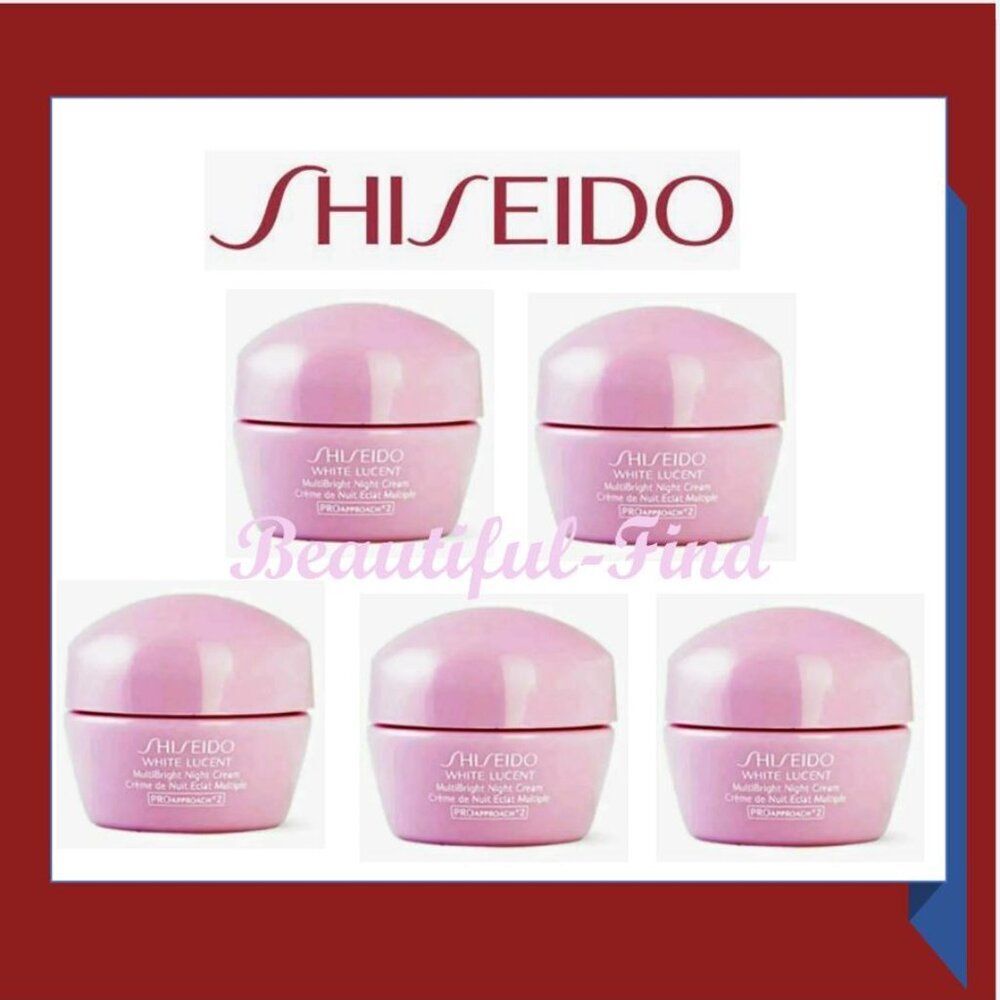 5X SHISEIDO WHITE LUCENT MULTIBRIGHT NIGHT CREAM 0.35oz/10ml Total 50ml